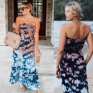 Anthropologie Amadi Tie-dye maxi dress, medium
